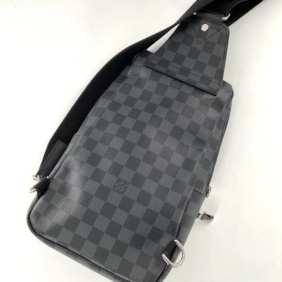 LOUIS VUITTON Avenue Sling Bag N41719 Damier Graphite Backpack Authentic - Picture 8 of 10
